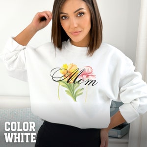 Mom Sweatshirt, Floral Print Sweatshirt, Gift for Mom, New Mom Sweatshirt, New Parent Gift, Mothers Day Gift, Mom Sweater, Mama Crewneck