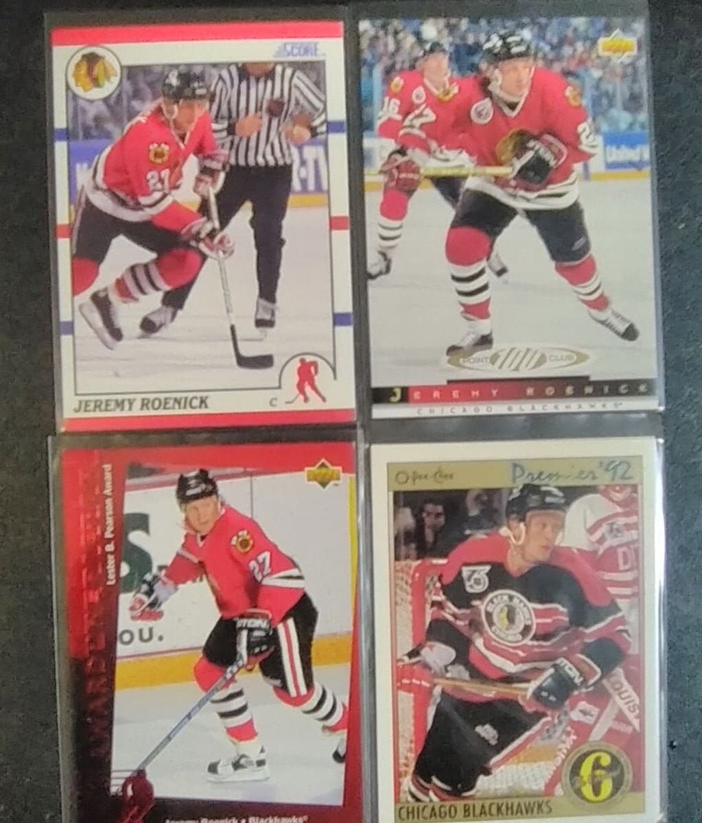 Jeremy Roenick Chicago Blackhawks Vintage NHL Hockey 93-94 