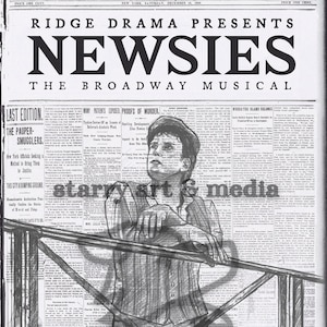 NEWSIES the MUSICAL Show Poster (Personalizable) - Descarga de archivos
