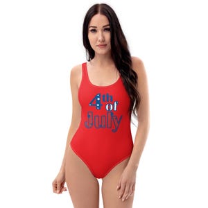Fourth of July One-Piece Swimsuit, Patriotic swimsuit, Fourth of July cute outfit