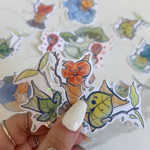 9 OPTIONS! Zelda BOTW / TOTK Inspired Korok Stickers | Nerd / Geek / Video Game Laptop, Journal, Water Bottle Decoration | Zelda Gift Idea