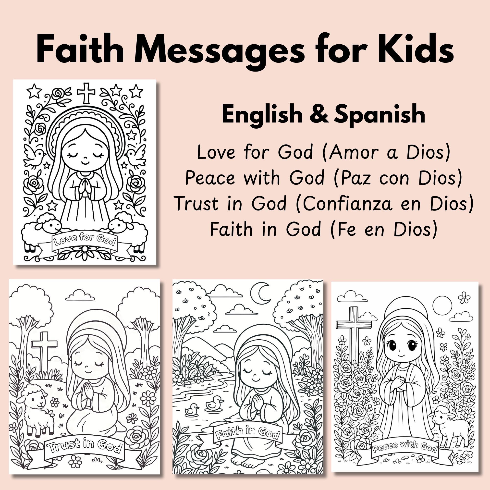Virgin Mary COLORING PAGES for Kids | Catholic Printable PDF for Prayer ...