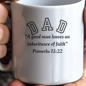 Fête des pères religieuse, tasse chrétienne pour papa, cadeau d&#39;anniversaire pour mari, sublimation de tasse, tasse en céramique pour homme, cadeau pour grand-père, 11 oz