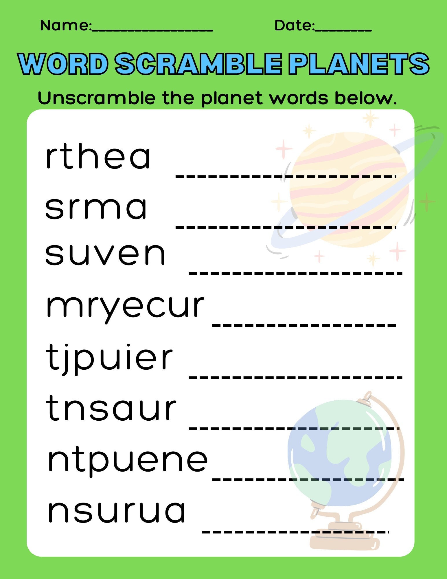 E X P L O R E Unscramble 41 - awynos3