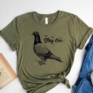 Stay Coo Shirt, Funny Pidgeon T Shirt, Stay Cool Unisex Shirt, Humor Bird Meme Tee, Cool Bird Tshirt, Bird Graphic Shirts for Men and Women