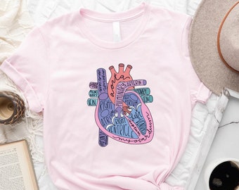 nursing report sheet cardiac Anatomy Heart Shirt, Colorful Cardiologist Sweatshirt, Cardiac Anatomy Hoodie, Medical School Graduation Gift, Heart Specialist Tank Top