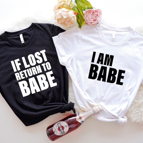 If I Lost Return To, If Lost Return To Babe Shirt, Funny Couples Matching T Shirt, Couples Shirt Set, Couples Shirt Set, Funny Honeymoon Tee