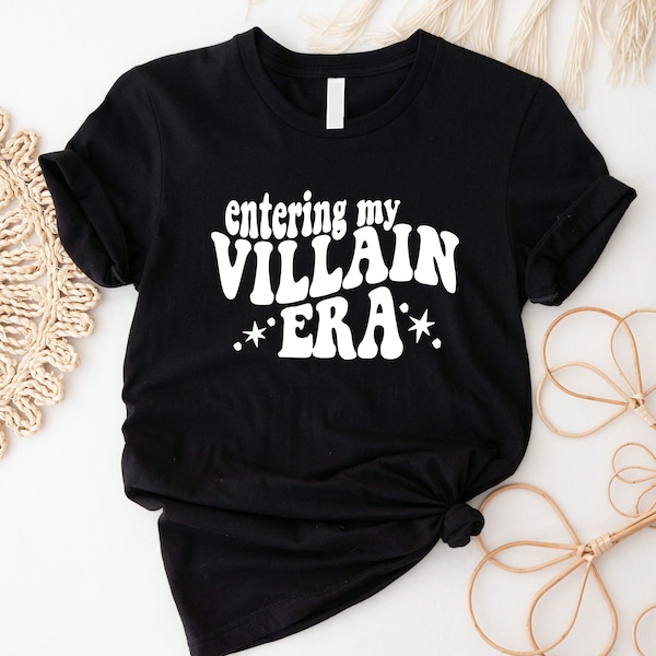 Entering My Villain Era Shirt, Female Book Character T-Shirt, Being The Villain Tee, Villain Lover Reader Gift Idea, Women Bookish Shirts