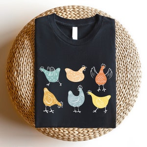 Funny Chicken Shirt, Farm Tshirt, Chicken Girl Shirt, Women Chicken T-shirt, Chicken Lover Gift, Farm Girl Shirt, Farm Family Tee, Farm Dad.