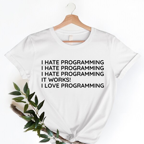 Funny Code Programmer IT Shirt, Computer Geek Gifts, Computer Programmer T-shirt, I Love Programming Tee, Web Tech Developer Tees, Nerd Tee