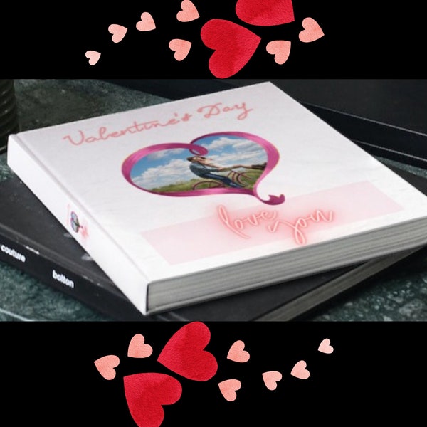 Romantic Memories: Valentine's Day Photo Album - Editable, 19 Pages, (plus 2 Covers) Instant Download, Canva Template  12 x 12 inches size