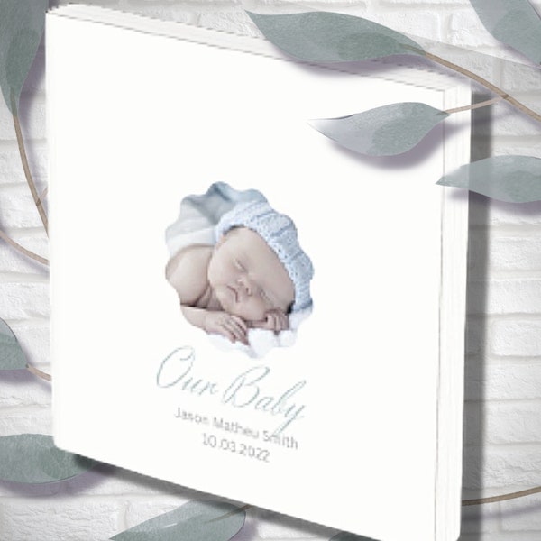 Newborn Baby Boy Template Photo album 10x10 inches