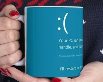 BSOD Blue Screen of Death Tasse (Version 2)