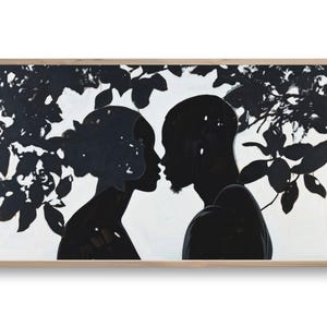 Samsung Frame TV Art | Abstract Black Love, African Modern Art | DIGITAL Download Painting | Portrait