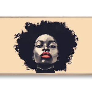 Samsung Frame TV Art | Afrocentric Beauty, Empowerment, African Heritage, Alternative | DIGITAL Download Painting | Bold Portrait