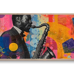 Samsung Frame TV Art | Colorful Jazz Art | DIGITAL Download Painting | Portrait