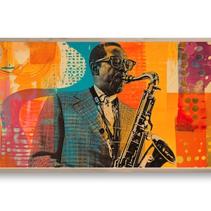 Samsung Frame TV Art | Colorful Jazz African Art | DIGITAL Download Painting | Portrait