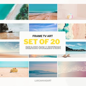 Samsung Frame TV Art Set Summer Beach Bundle - 20 Art Pieces for of Beautiful Sunny Art, Vibrant Frame TV Art