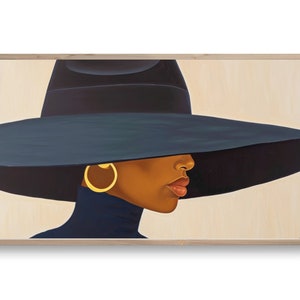 Samsung Frame TV Art | Black Hat African Art | DIGITAL Download Painting | Portrait