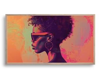Urban Elegance | Samsung Frame TV Art | African Art | Modern Black Woman Portrait | Digital Download