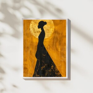 African Queen Golden Art | Digital Wall Art | Beautiful African Portrait | Digital Download