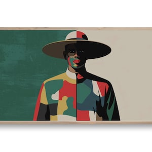 Samsung Frame TV Art | Vibrant Modern African Art of Black Man| DIGITAL Download Painting | Portrait