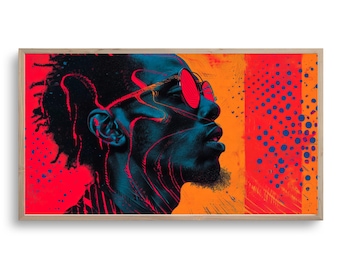 Afrofuturistic Portrait Art – Neon Samsung Frame TV Art (Digital Download)