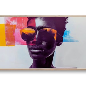 Samsung Frame TV Art | Cool Techno Black Abstract Art | DIGITAL Download Painting | Portrait