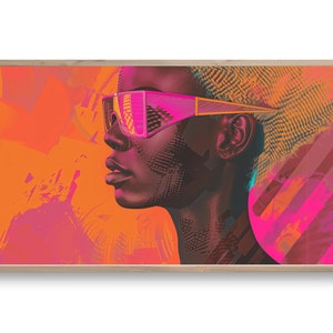 Futuristic Vibes | Samsung Frame TV Art | Bold African Portrait | Digital Download