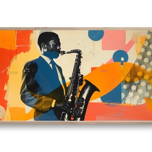 Samsung Frame TV Art | Colorful Jazz African Art | DIGITAL Download Painting | Portrait