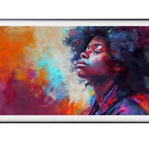 Samsung Frame TV Art | Colorful Beautiful African Afro Art | DIGITAL Download Painting | Portrait