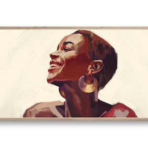Samsung Frame TV Art | Black Joy African Art | DIGITAL Download Painting | Portrait