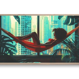 Samsung Frame TV Art | Beautiful Relaxing African Art | DIGITAL Download Painting | Portrait