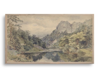 Tableau vintage paysage pour téléviseur Samsung Frame (téléchargement numérique)