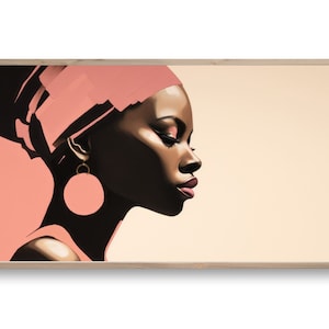 Samsung Frame TV Art | Beautiful Pastel African Art | DIGITAL Download Painting | Portrait