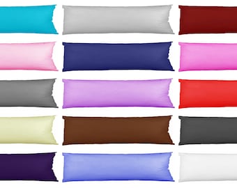 Bolster Pillowcases Cover Poly Cotton Nursing Pregnancy Luxury Orthopaedic Long Bedding Plain Dyed Pillow Bed Linen 3ft,4ft,4.6ft,5Ft,6Ft