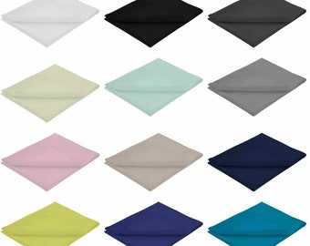 Polycotton Plain Dyed Flat Bed Sheets Top Bed Sheets Percale Easy Care Poly Cotton Flat Sheet Single Double King All Size