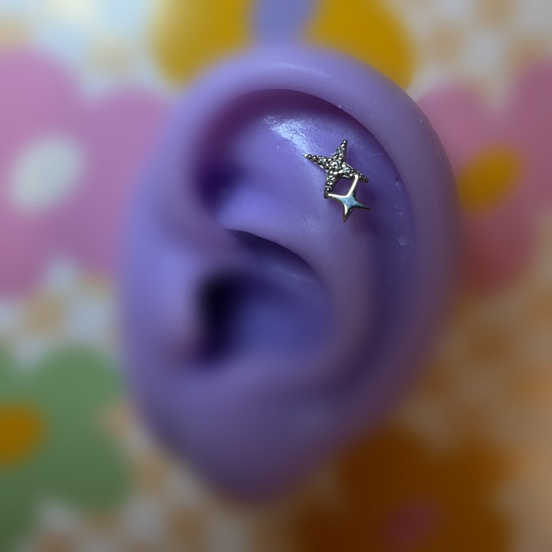 Y2K Implant Grade Titanium Collection 2000s Aesthetic Body Jewelry Butterfly Sparkle 16G 18G