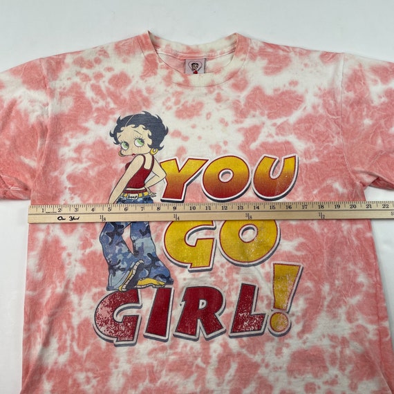 Vintage Betty Boop Shirt You Go Girl Tie Dye Pink… - image 10
