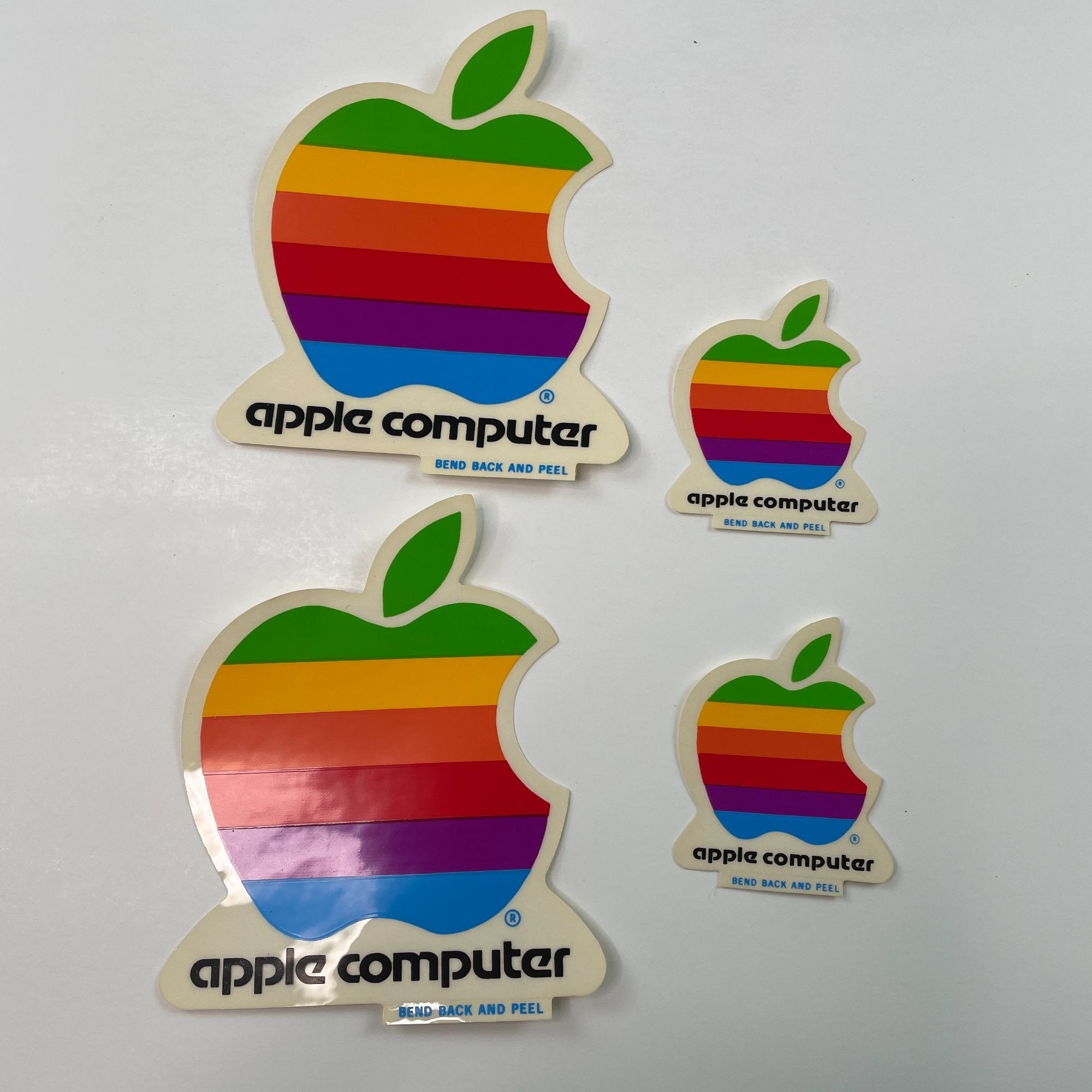 4 autocollants Apple Computer vintage authentique