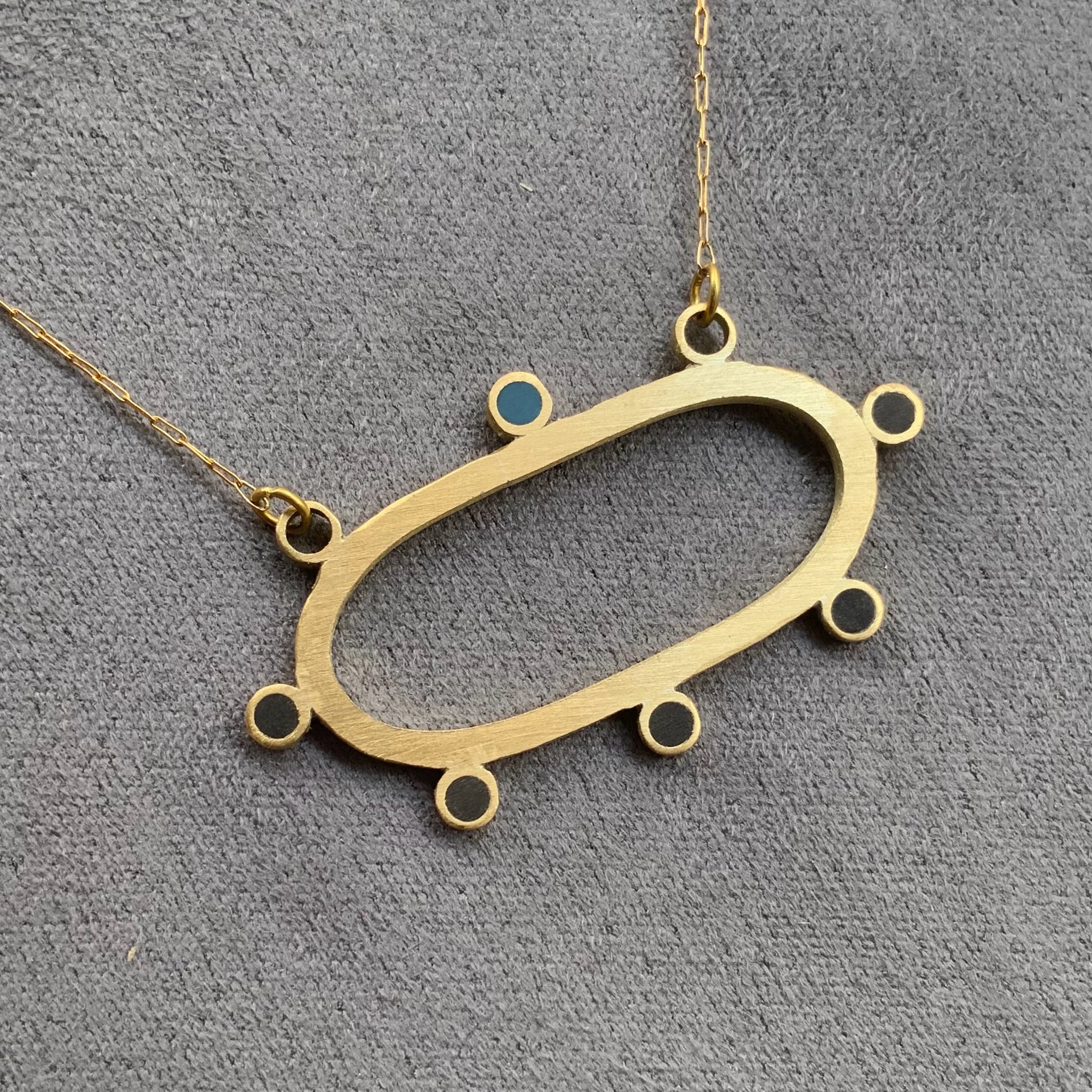 Collier Sol | Collier pendentif minimaliste | Collier contemporain ouvert | Collier d'été moderne | Cadeau pour elle