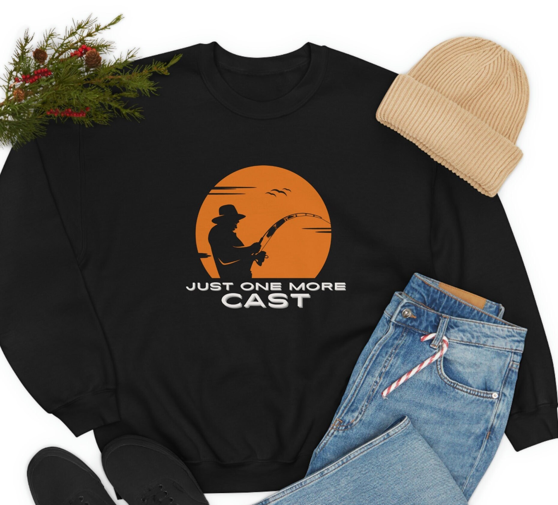 Funny Fishing Sweatshirt Gift for Men Fishing Graphic Tee