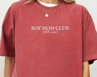 Boy Mom Club Shirt, Mama Tee, Mom of Boys Shirt, Trendy Mama Shirt, New Mom Crewneck, Gift for Mom Comfort Colors® shirt