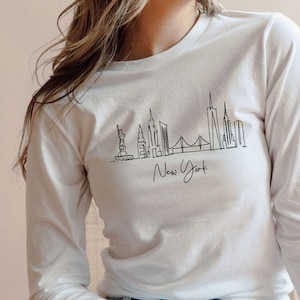 New York Long Sleeve Tee,New York Shirt,East Coast Tee,New Yorker Tee,New York Lover Gifts For Women,New York City Shirt,State Shirt for her
