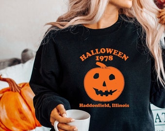 Halloween 1978 Haddonfield Illinois Sweatshirt, Witches Shirt,Sanderson Sweatshirt,Halloween Rustic,Halloween Shirt,Fall Shirt,Pumpkin Shirt