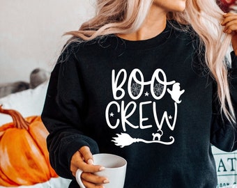 Boo Crew Sweatshirt, Halloween Sweater, Halloween Team, Ghost Crew Shirt, First Halloween Gift, Witch Girl Party Shirt,Group Halloween Shirt