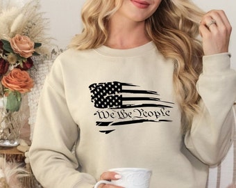 We The People Sweatshirt For Men, Vintage USA Flag, Shirt For Youth, Memorial day, We The People shirt for Girls, USA Flag Sweatshirt,