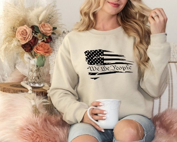 We The People Sweatshirt For Men, Vintage USA Flag, Shirt For Youth, Memorial day, We The People shirt for Girls, USA Flag Sweatshirt,
