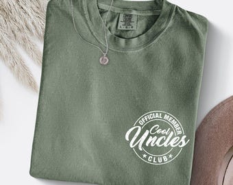 Comfort Colors®Cool Uncles Club Shirt, Pregnancy Announcement TShirt for Uncle, Cool Uncle T-Shirt, New Uncle Shirt, Gift for Uncle to Be