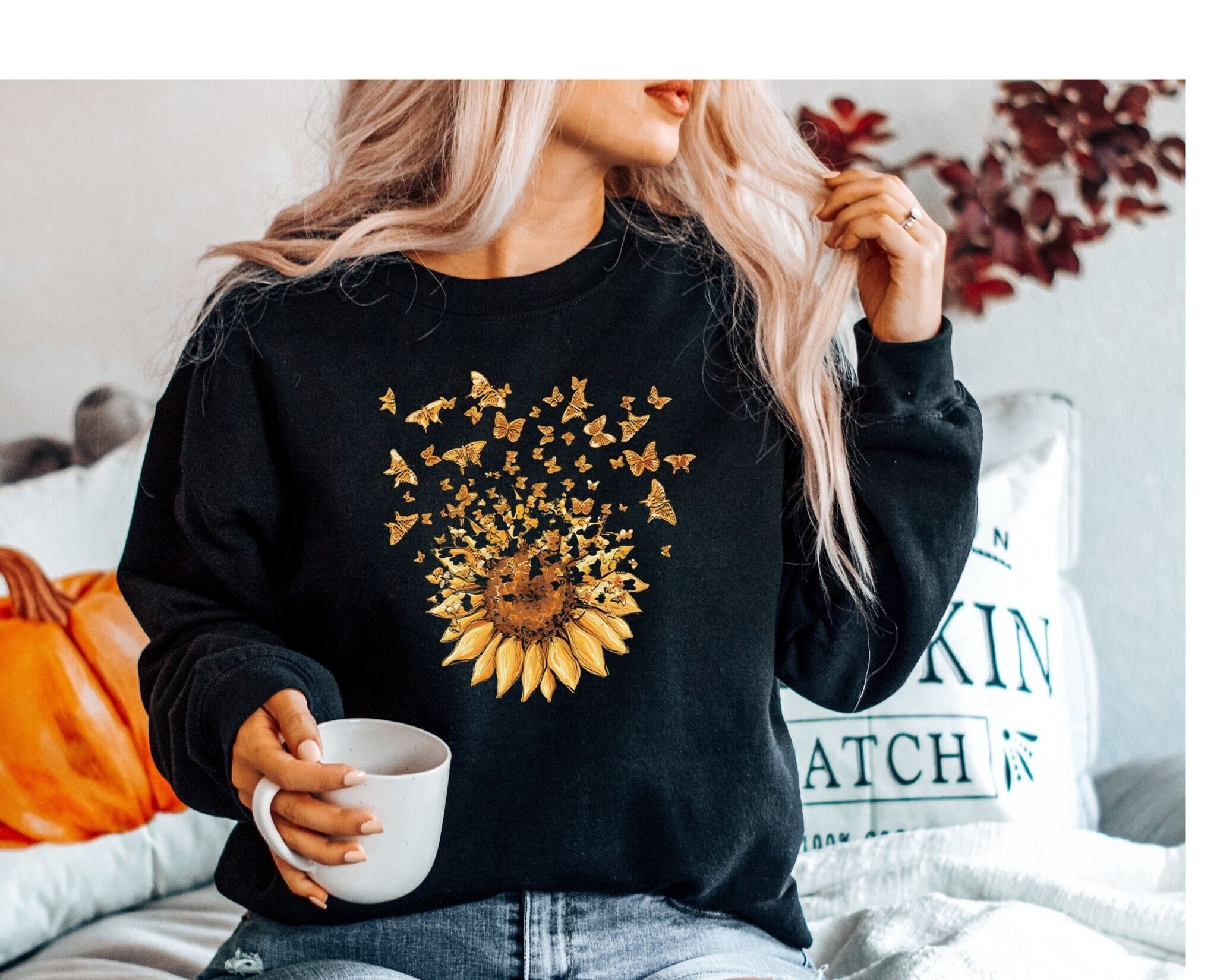 Sunflower Sweater - Etsy Sunflower Sweater - Etsy